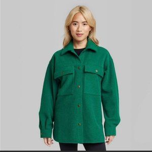 Emerald Green Wild Fable Shacket